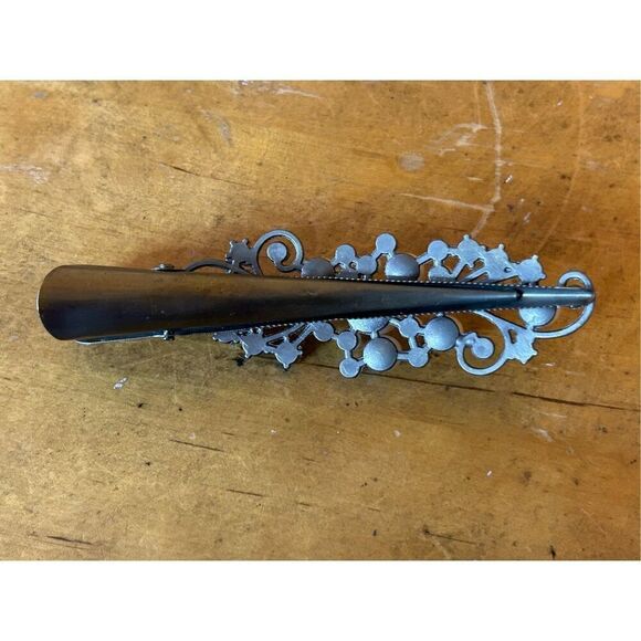 Vintage Rhinestone Studded Alligator Hair Clip (8216) - Picture 4 of 5